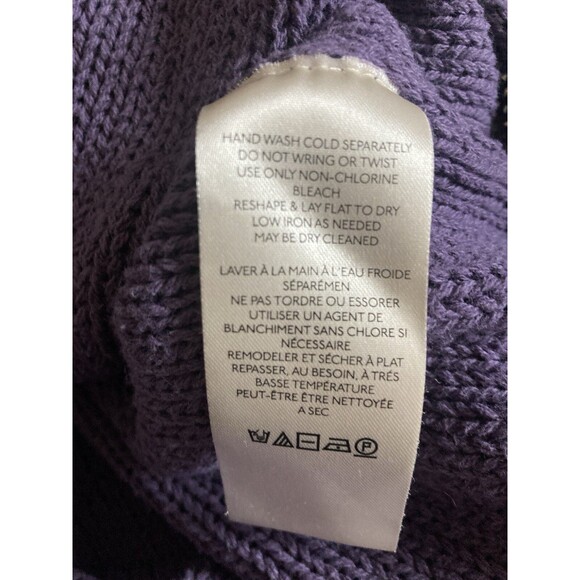 We The Free People Sweater M Purple Cropped Oversized Boho Slouchy Pastel Cotton - Picture 7 of 8